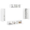 vidaXL 3 pcs Blanc brillant