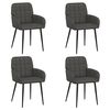 vidaXL Chaises de salle &agrave; manger 4 pc Simili cuir Noir 57 x 50 x 85 cm