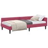 vidaXL Cadre de lit d'angle Bordeaux 100 cm x 200 cm Velours