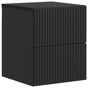 vidaXL Cabinet de chevet mural avec tiroir Noir 33 x 34,5 x 40 cm