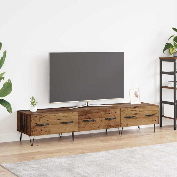 vidaXL Meuble TV Bois ancien 150 x 36 x 30 cm Bois d'ing&eacute;nierie