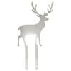 vidaXL Piquet de jardin 23 x 12 cm Acier inoxydable Argent&eacute;