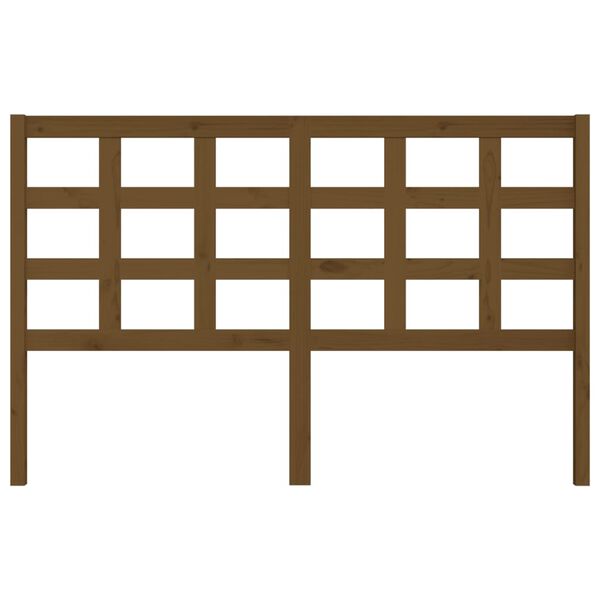 vidaXL Tête de lit Marron miel 156x4x100 cm Bois massif de pin