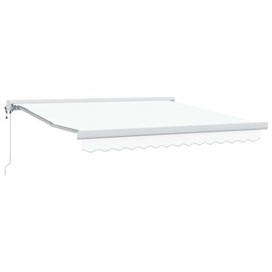 vidaXL Auvent r&eacute;tractable Blanc 300 x 250 x 165 cm Tissu et M&eacute;tal