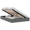 vidaXL Lit de Rangement avec stockage Gris fonc&eacute; 153 x 203 cm Tissu