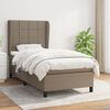 vidaXL Sommier &agrave; lattes de lit avec matelas Taupe 100x200 cm Tissu