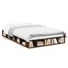 vidaXL Cadre de lit sans matelas ch&ecirc;ne fum&eacute; 140x190 cm