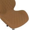 vidaXL Chaise pivotante de salle &agrave; manger Marron Velours