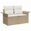 vidaXL Ensemble de canap&eacute; de jardin avec coussin 5 pcs Beige et cr&egrave;me
