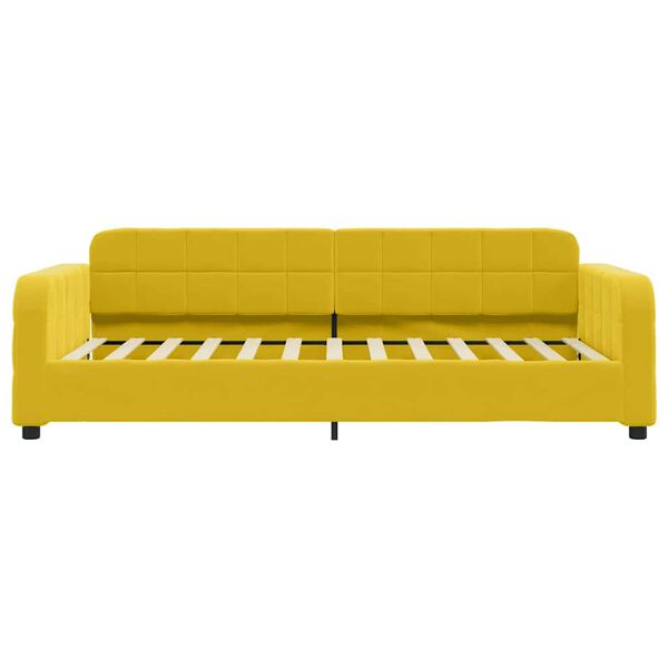 vidaXL Lit de jour avec matelas jaune 100x200 cm velours
