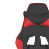 vidaXL Chaise de jeu de massage Noir et rouge Similicuir