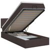 vidaXL Lit ottoman avec matelas Marron fonc&eacute; 80 x 200 cm Tissu