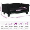 vidaXL Lit pour chien noir 70x45x30 cm velours