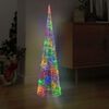 vidaXL C&ocirc;ne lumineux d&eacute;coratif pyramide &agrave; LED Acrylique Color&eacute; 120 cm