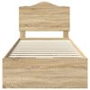 vidaXL Cadre de lit Ch&ecirc;ne Sonoma 75 x 190 cm Bois Ing&eacute;nierie