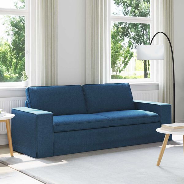 vidaXL Canap&eacute; 180cm Bleu M&eacute;tал