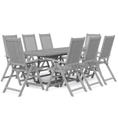 vidaXL Ensemble à manger de jardin 9 pcs bois d'acacia solide