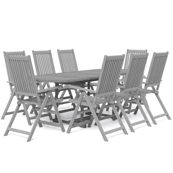 vidaXL Ensemble &agrave; manger de jardin 9 pcs bois d'acacia solide
