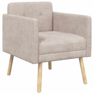 vidaXL Fauteuil d'appoint Beige Tissu Chenille