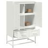 vidaXL Buffet haut blanc 68x39x111,5 cm acier