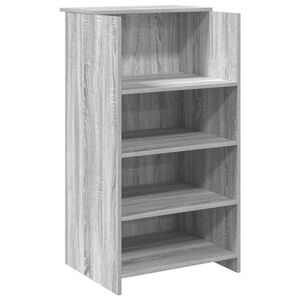 vidaXL Bureau de r&eacute;ception sonoma gris 55x50x103,5 cm bois ing&eacute;nierie