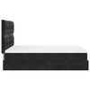 vidaXL Cadre de lit ottoman avec matelas noir 140x190 cm velours