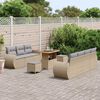 vidaXL Ensemble de canap&eacute; de jardin 10 pcs Beige et Gris clair