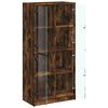 vidaXL Buffet haut avec portes ch&ecirc;ne fum&eacute; 68x37x142 cm bois ing&eacute;nierie