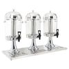 vidaXL Distributeur de jus en acier inoxydable 3 x 8 L