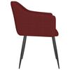vidaXL Chaises &agrave; manger lot de 2 rouge bordeaux tissu