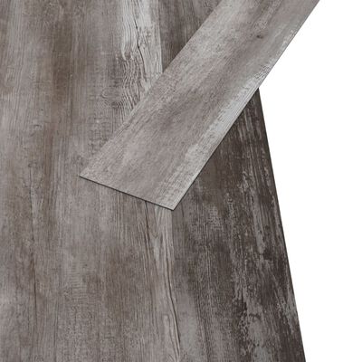 vidaXL Planches de plancher PVC 5,02m² 2mm Autoadhésif Marron bois mat