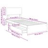 vidaXL Lit de Rangement avec tiroir Noir 75 x 190 cm Bois d'ing&eacute;nierie