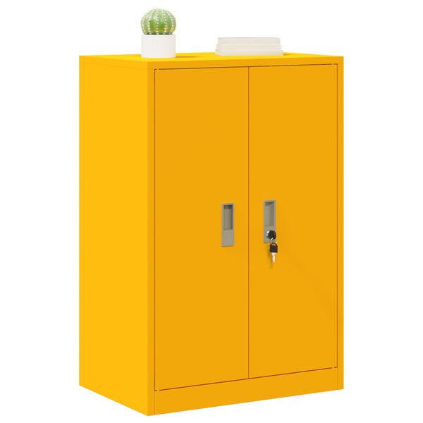 vidaXL Armoire de rangement Jaune moutarde 60 x 40 x 90 cm Acier