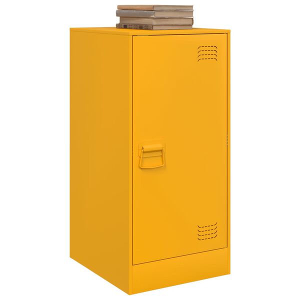 vidaXL Buffet jaune moutarde 34,5x39x73 cm acier