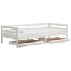 vidaXL Tiroirs de lit 2 pcs Blanc Bois de pin massif