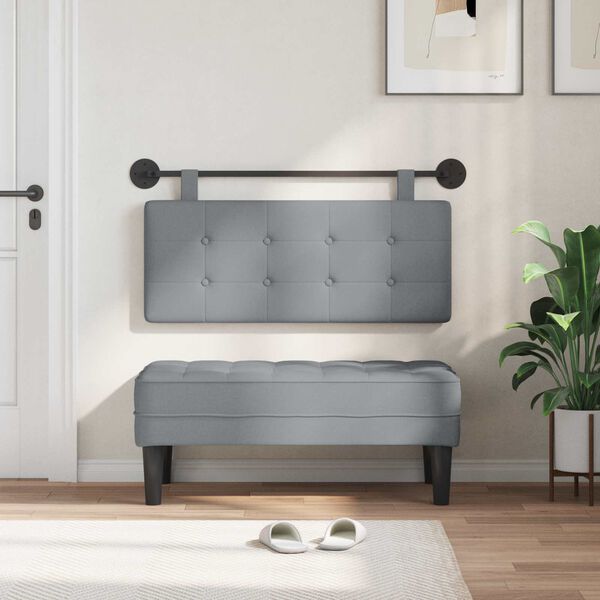 vidaXL T&ecirc;te de lit suspendue Montage mural tissu