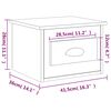 vidaXL Tables de chevet murales 2 pcs blanc brillant 41,5x36x28 cm