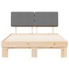 vidaXL Cadre de lit avec t&ecirc;te de lit rembourr&eacute;e Gris clair