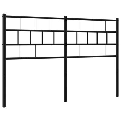 vidaXL Tête de lit métal noir 150 cm