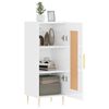 vidaXL Buffet Blanc brillant 34,5x34x90 cm Bois d'ing&eacute;nierie