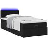 vidaXL Cadre de lit ottoman avec matelas noir 90x190 cm velours