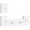 vidaXL Ensemble de meubles TV 5 pcs Blanc Bois d'ing&eacute;nierie