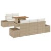 vidaXL Ensemble de canap&eacute; de jardin 6 pc Beige et cr&egrave;me