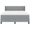 vidaXL Lit &agrave; ressorts avec matelas Gris clair 200 x 140 cm Polyester