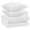 vidaXL Duvet d'hiver avec oreiller 3 pcs Blanc Microfibre