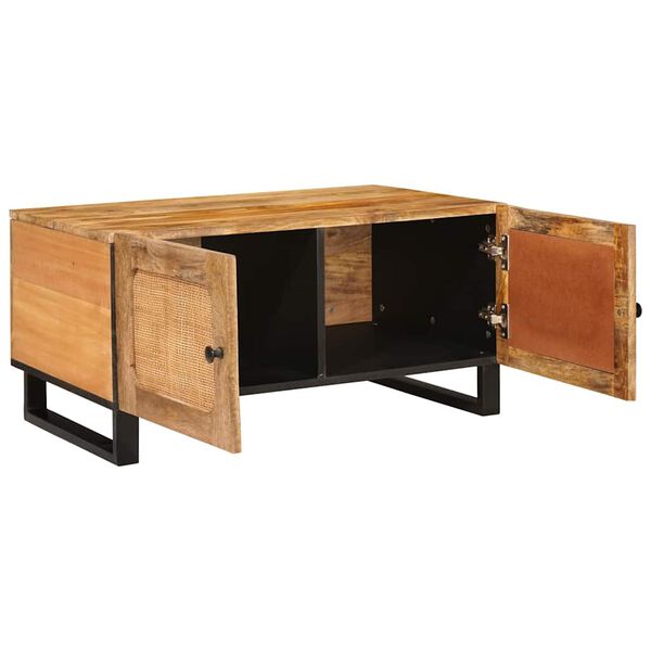 vidaXL Table basse Naturel 80 x 50 x 40 cm Bois de mangue massif