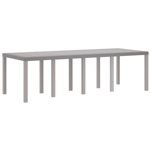 vidaXL Ensemble de salle &agrave; manger pour jardin 11 pcs Gris clair
