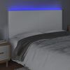 vidaXL T&ecirc;te de lit &agrave; LED Blanc 200x5x118/128 cm Similicuir