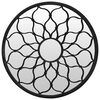 vidaXL Miroir de jardin Noir 40x3 cm Fer Rond utilisation ext&eacute;rieure