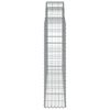 vidaXL Paniers à gabions arqués 40 pcs 200x30x120/140 cm Fer galvanisé